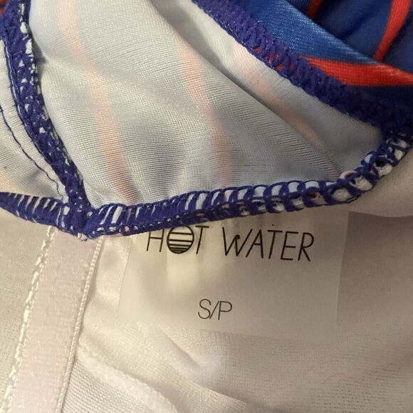 HOT WATER Swimsuit 1 Piece Monokini in Red And Blue Size SP NEW $60 - Picture 8 of 10